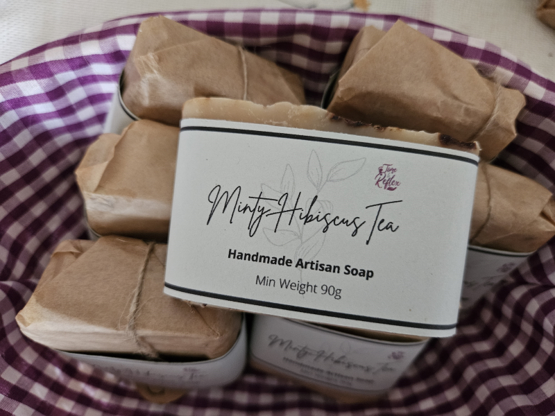 Minty Hibiscus Tea Soap