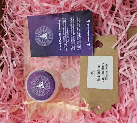 Reiki infused aura and psychic cleansing Chakra Rub