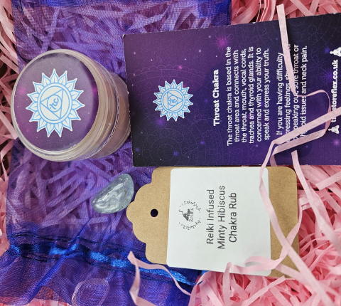 Reiki infused throat chakra rub