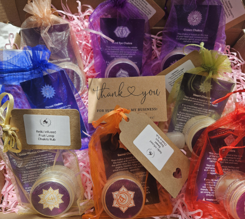Full set Reiki Infused Chakra Rubs