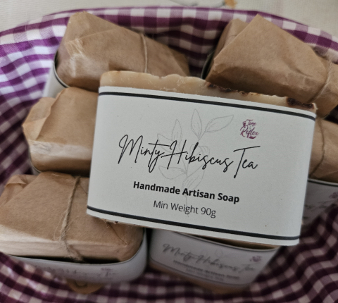 Minty Hibiscus Tea Soap